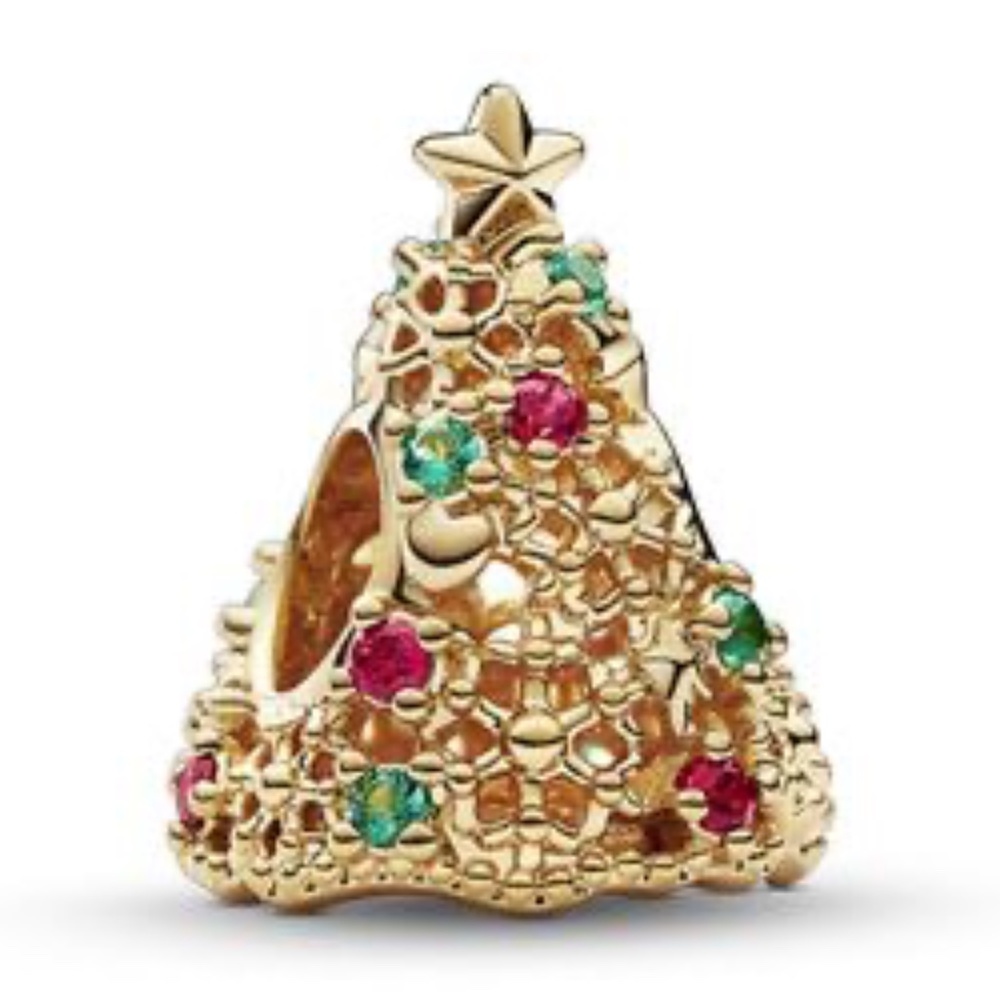 PANDORA SHINE ~  GLITTER CHRISTMAS TREE CHARM
